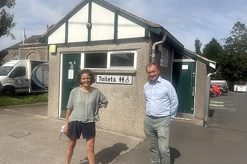 Tim and Nicki by Shap public toilets