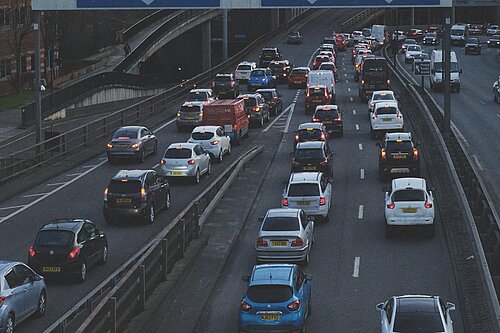 A traffic jam.