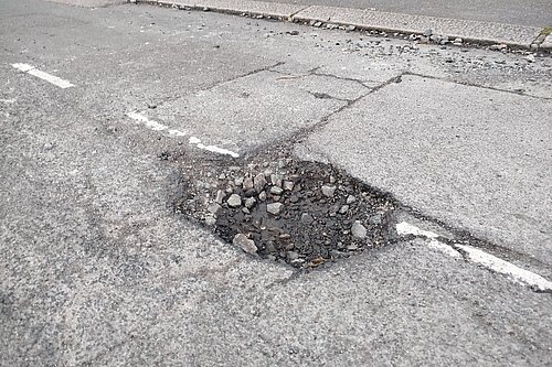 Large pothole