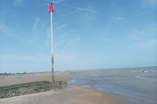 Water outfall on beach