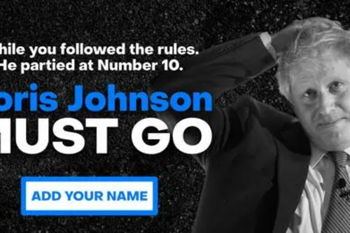 Boris Johnson Must Go campaign poster