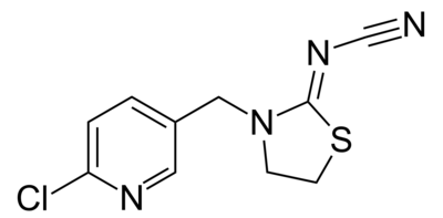 Image courtesy of wikimedia Thiacloprid_structure wikimedia Thiacloprid_structure