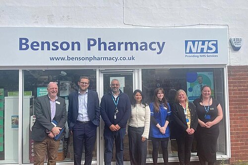 Freddie with the Benson Pharmacy team