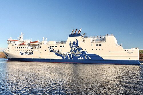 NorthLink boat sailing on the sea