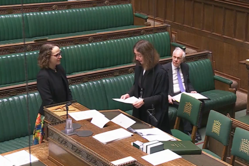 Alison presenting her petition