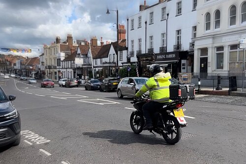 Motorbike in High Street