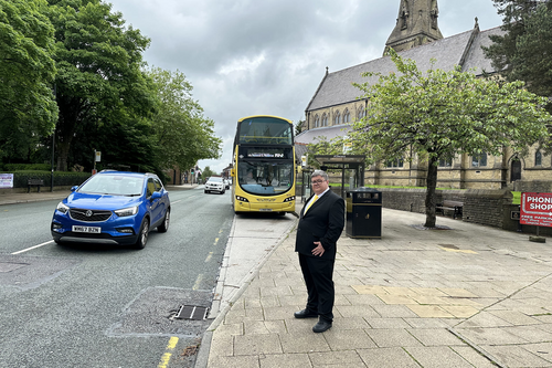 Tom Shaw at the 163 stop on LCpl Steven Shaw MC Way