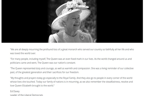 The Queen and eulogy