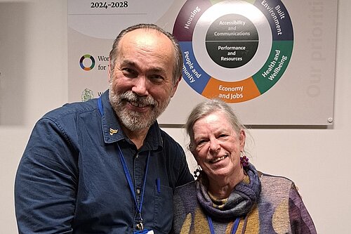 Councillors Chris West and Jan Goffey