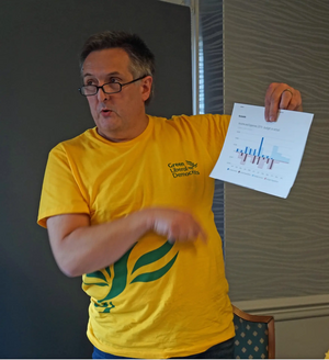 Image courtesy of Kevin Daws EGM - GLD Treasure, Simon Oliver speaking