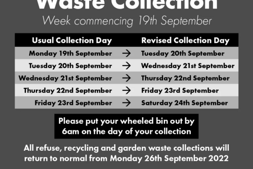 Waste Collection Changes - QE2 Funeral