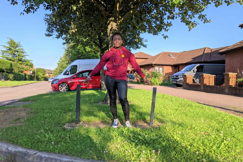 Nana Oguntola at Wavell Court Bolbeck Park Missing sign