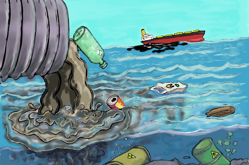 Pollution in the sea