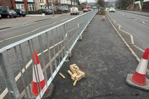 New Stafford Road barriers