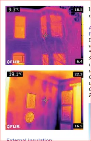 Image courtesy of Christian Vassie Heat images showing losses through a building's envelope