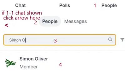 Image courtesy of Simon Oliver The Hopin interface for finding people to talk to