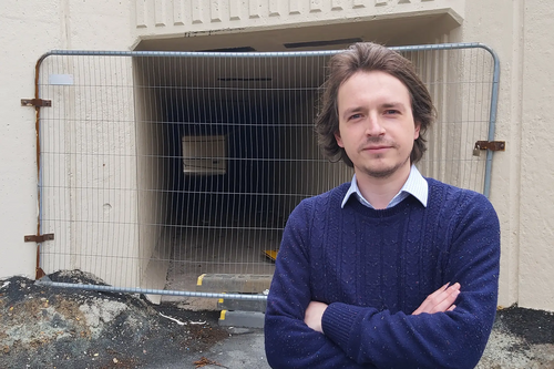 Niall Hodson at the Durham Road subway next to University Metro station
