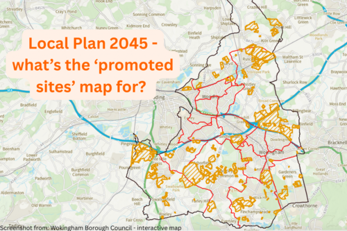 Map showing promoted sites for the 2045 Local Plan