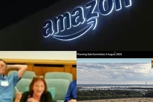 Intrusive Amazon sign in East Yorkshire
