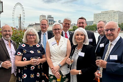 Alex with local community leaders at the Let's Celebrate Towns Awards ceremony in the House of Lords.