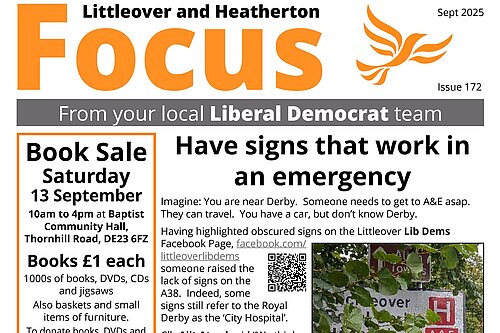 Image of September 2025 edition of Littleover & Heatherton Focus newsletter front page