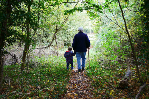 Grandparent and grandchild