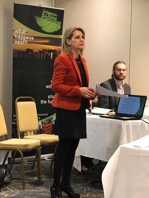 Image courtesy of Jane Brophy Wera Hobhouse MP, speaking at Southport Conference GLD fringe meeting