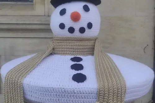 Snowman Postbox Topper