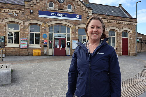 Libby at Workington station