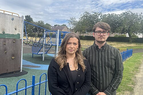 Ed and Eloise at Clermiston Park Playpark