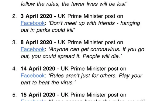 10 times PM told the UK to follow lockdown rules