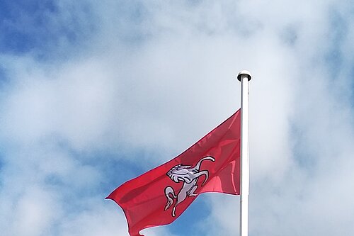Kent flag on flag pole