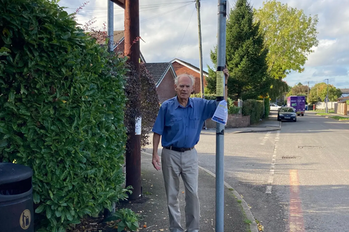Cllr Marks at one of the currently redundant stops in Star Lane