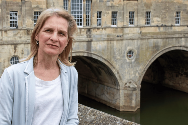 Wera Hobhouse MP by a bridge