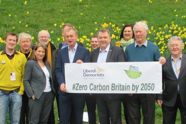The Green Liberal Democrats (Graham Neale, Chair) Launch Carbon Free by 2050 with Tim Farron and Lynne Featherstone