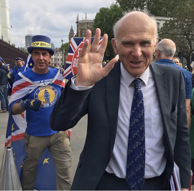 Image courtesy of Chris Hatcher Steven Bray and Vince Cable