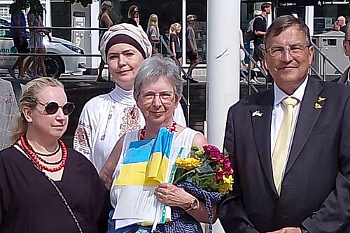 Image of Martin with Ukrainians