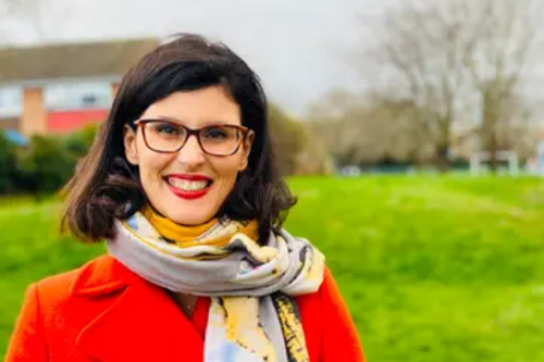 Layla Moran outside in a park