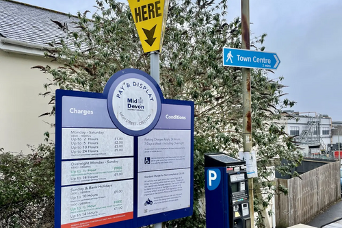Parking charges in mid-Devon due to rise
