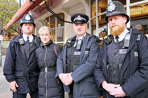 Councillor with police