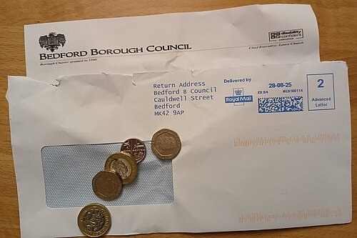 Council letter plus envelope