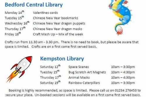 Library half-term activities February 2022