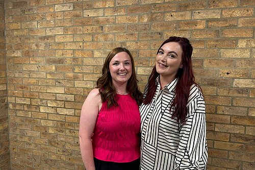 Cllr K Bradburn with local mother of two Elora