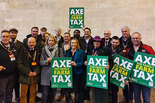 Helen Morgan with North Shropshire farmers in Parliament
