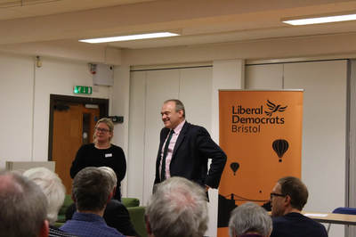 Image courtesy of greenlibdems.org.uk Ed Davey and Mary Page at Bristol Lib Dems November 2018