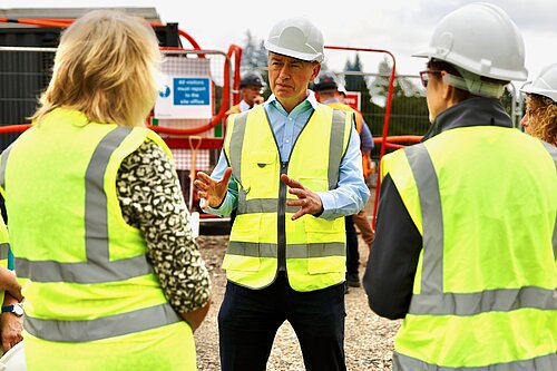 Tim on a building site