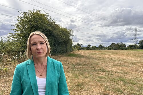 Helen Morgan MP at Lower Frankton substation site