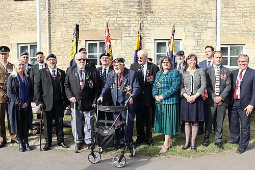 Roz at VE day commemoration
