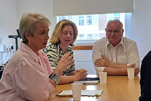 Ministerial visit to North Devon District Hospital by Karin Smith MP with Ian Roome MP