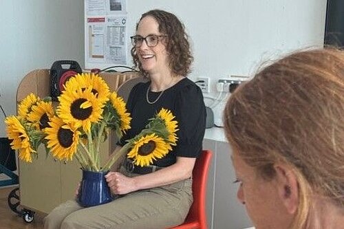 Alison poses at Bexhill life drawing class